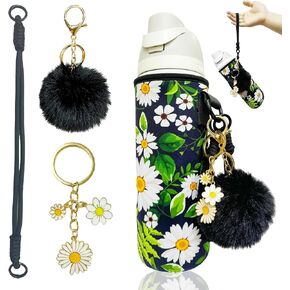 24oz Sleeves Compatible with Owala Sleeve Water Bottle Strap Compatible with Owala Charm Cute Accessories Compatible with Owala FreeSip Stainless Steel 24oz Tritan 25oz Twist 24oz Tumbler