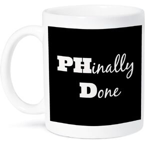 3dRose Phd, Phinally Done Mug, 11 oz