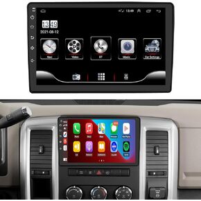Car Radio for Dodge RAM 2009 2010 2011 2012,8 core CPU, QLED Touch Screen Stereo,Carplay and Android Auto,Free Camera