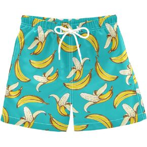 Boys Swim Trunks Beach Board Shorts Quick Dry Swimsuit Bathing Suits with Mesh Lining