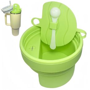 Ice Cream Containers Compatible for Stanley Cup，Reusable Freezer Storage Containers with Lids，Snack Bowl Compatible with Stanley Quencher 40 oz Tumbler with Handle, Stanley Cup Accessories