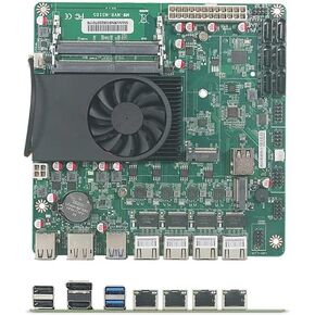 NAS Motherboard N5105,4 Port i226/ i225 2.5GbE LAN,2XM.2 NVMe, 6*SATA3.0,2*DDR4, Mini ITX Soft Router VPN Openwrt Barebone Micro Appliance DIY