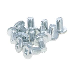 MroMax M6 x 120mm Carbon Steel Male Thread Phillips Flat Head Bolt Screw Half Thread Suitable for Double Bed Furniture TV Rack Wall Hanging Silver White 20pcs