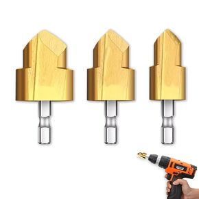 3 Pack Heavy Duty Pipe Reaming Drill Bits, Conduit Reamer, ABS Pipe Reamer Kit, PVC Pipe Reamer, Pipe Reamer Tool, Pipe Expander for Hole Opening and Expanding