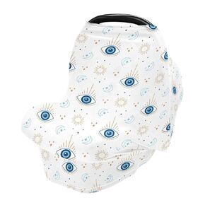 Sun Magic Evil Eye Baby Car Seat Covers Magical Eyes Moons Carseat Canopy Soft Infant Stroller Cover Nursing Breastfeeding Covers for Girls Boys Newborn Fit Summer Spring Autumn