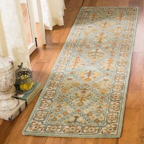 SAFAVIEH Heritage Collection Runner Rug - 2'3" x 8', Red & Blue, Handmade Traditional Oriental Wool, Ideal for High Traffic Areas in Living Room, Bedroom (HG738Q)
