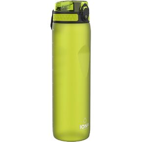 Ion8 1 Litre Water Bottle, Leak Proof, Flip Lid, Carry Handle, Rapid Liquid Flow, Dishwasher Safe, BPA Free, Soft Touch Contoured Grip, Ideal for Sports and Gym, Carbon Neutral Recyclon