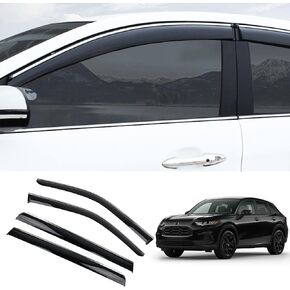 Smoke Tinted Tape-On Side Window Vent Visor Deflectors Rain Guards Compatible with Ford Maverick 2022 2023 2024 XL XLT Lariat