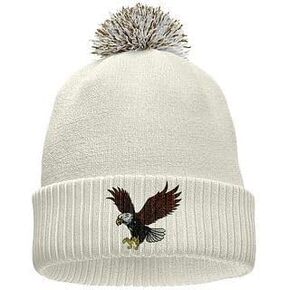 Eagles Beanie Hat for Men Knit Cuff with POM, Philadelphia Football Hat, Embroidered Gifts