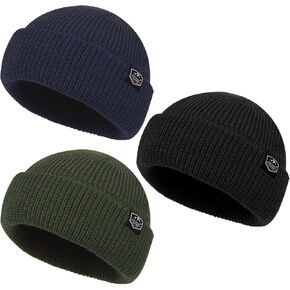 Fisherman Beanie Roll-up Edge Trawler Beanie Skullcap Watch Hat Knit Short Cap in Saudi Arabia