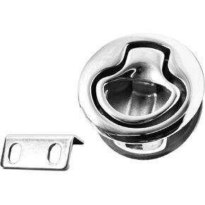 MARINE CITY 316 Stainless Steel Round Flush Pull Slam Latch - 2 Inches - Ideal for Doors, Hatches, Boats, Marines - 2 Pcs