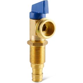 541S Washing Machine Replacement Valve Inlet x 3/4’’ MHT Outlet Brass Blue-for Cold Water Supply, 1/2’’ Press