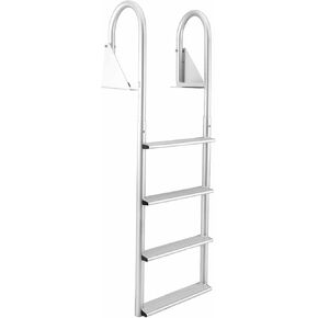سلم سباحة RecPro Marine 4 Step Flip Up وثابت للقوارب بعرض 20 بوصة