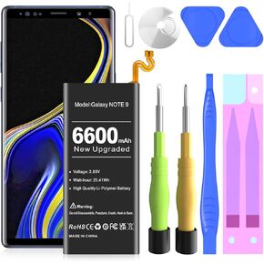 Note 9 Battery Replacement Kits,[6600mAh](2024New Upgraded) Compatible with Samsung Galaxy Note 9 N9600 SM-N9600 with Tools