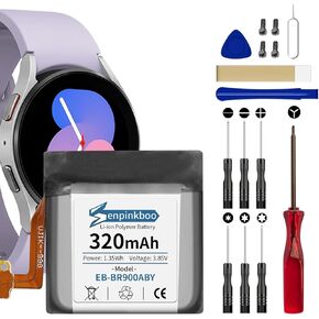 EB-BR900ABY Battery Compatible with Samsung Galaxy Watch 5 40mm, 320mAh Replacement Battery for Watch 5 SM-R900 R905U with Repair Tool Kit+Screws