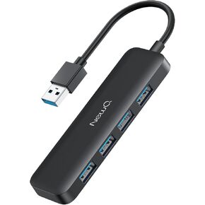 موزع USB 4 منافذ NewQ 4 في 1 USB 3.0 موزع USB صغير الحجم، محول USB محمول فائق النحافة بسرعة 5 جيجابت في الثانية متوافق مع نظام التشغيل MacOS/Windows وXbox ومحرك الأقراص المحمول والأقراص الصلبة المحمولة ولوحة المفاتيح والماوس وما إلى ذلك in Kuwait