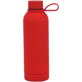 RareGem Insulated Water Bottles -17 oz Stainless Steel Rubber Coated Double Wall Water Bottle, Leakproof Lightweight,BPA Free