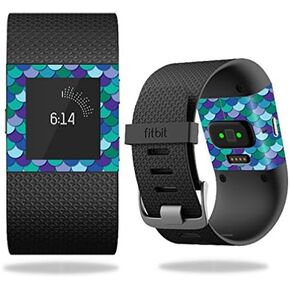 MightySkins Skin Compatible with Fitbit Surge Cover Skins Sticker Watch Blue Scales