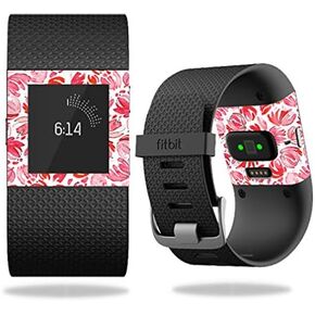 MightySkins Skin Compatible with Fitbit Surge Cover Skins Sticker Watch Red Petals