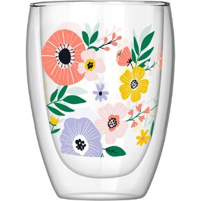 Slant Collections Wine Glass Gift Double-Wall Stemless Wine Glass, 10-Ounces, It's My Birthday