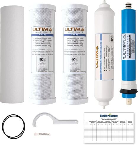 5-Stage Ultima Uinversal Under Sink Water Filter System Replacement Cartridges with 1/4-Inch NPT Post Carbon Filter Kit (Without Membrane) in Saudi Arabia