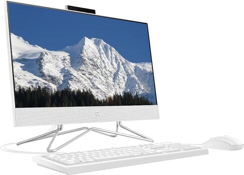 كمبيوتر مكتبي HP الكل في واحد FHD مقاس 21.5 بوصة، ومعالج Intel Celeron J4025، وذاكرة وصول عشوائي 8 جيجابايت | 256 جيجابايت NVMe SSD، وكاميرا ويب، وواي فاي، وHDMI، وRJ-45، وWindows 11 Home، ولوحة مفاتيح وماوس سلكية، مع ملحقات CUE in Saudi Arabia