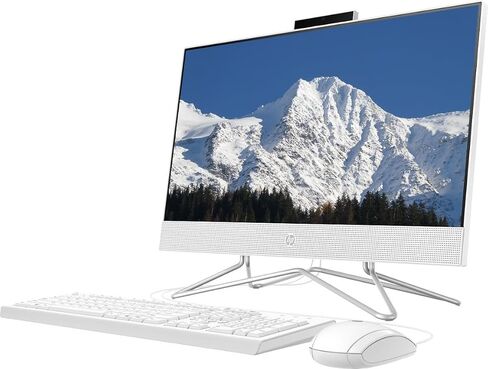 كمبيوتر مكتبي HP الكل في واحد FHD مقاس 21.5 بوصة، ومعالج Intel Celeron J4025، وذاكرة وصول عشوائي 8 جيجابايت | 256 جيجابايت NVMe SSD، وكاميرا ويب، وواي فاي، وHDMI، وRJ-45، وWindows 11 Home، ولوحة مفاتيح وماوس سلكية، مع ملحقات CUE in Saudi Arabia