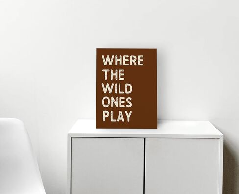 WODMIS Play Room Wall Decor,Kids Where The Wild Ones Play Framed Canvas Wall Art Decor 11×14,Play Sign,Colorful Play Room Art Painting Artwork Wall Playroom Nursery Toddler Kids Room Decoration Prints Decor (cream-coloured, 11x14) in Saudi Arabia