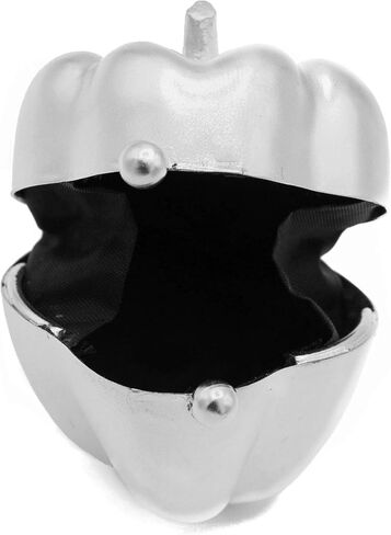Silver Pumpkin Shaped Pocket Purse Portable Travel Pill Box & Medicine Organizer (1 Large Compartment) in Kuwait