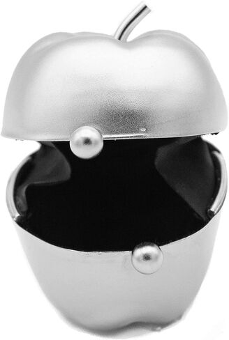 Silver Pumpkin Shaped Pocket Purse Portable Travel Pill Box & Medicine Organizer (1 Large Compartment) in Kuwait