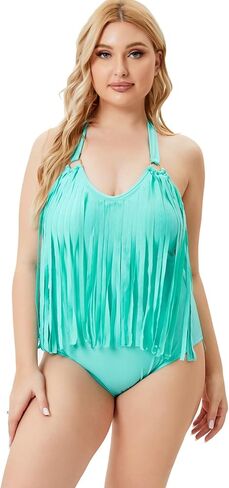 Two Piece Swimwear for Women Plus Size Shiny Sexy Tummy Control Pool Vacation Bathing Suit in Kuwait
