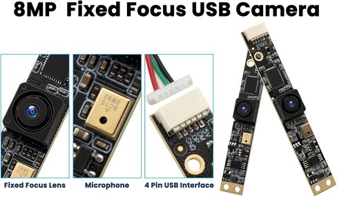 كاميرا USB 30 إطارًا في الثانية كاميرا طابعة ثلاثية الأبعاد بدقة 8 ميجابكسل 64 درجة بدون تشويه عدسة USB 2.0 كاميرا Lightburn مع ميكروفون كاميرا كمبيوتر للكمبيوتر الشخصي للتوصيل والتشغيل لنظام التشغيل Windows Linux Android Mac OS in Saudi Arabia