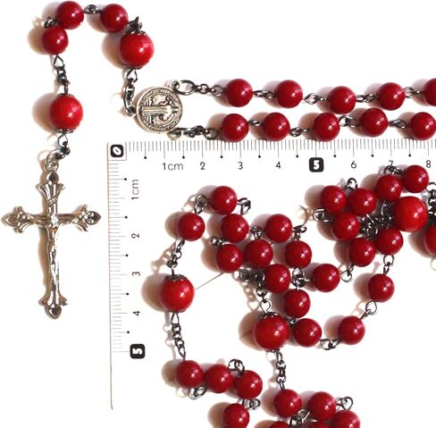 Rosary Beads Chaplet Imitation ivory coral Resin Rosery Cross Catholic gifts in Saudi Arabia