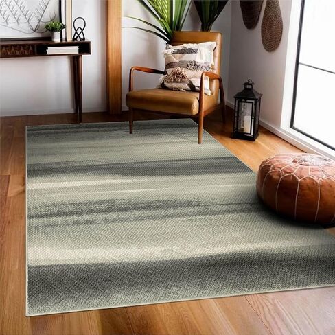 GoDear Design 4' x 6' Wool Area Rug, Premium New Zealand Wool Blend, Loop-Pile Tufting, Medium Pile Height, Ideal for High-Traffic Areas, Living Room & Bedroom, Safe for Pets and Children, Liquidsand in Saudi Arabia