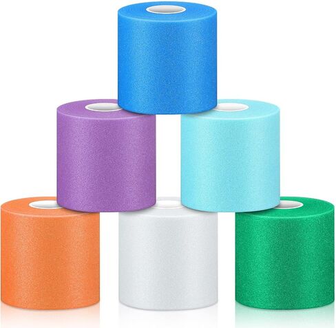 Sumind 6 Pcs Pre Wrap Athletic Tapes Sports Prewrap Tapes 30 Yards for Hair Soccer Ankles Wrists Hands and Knees Sports Foam Tapes in Saudi Arabia