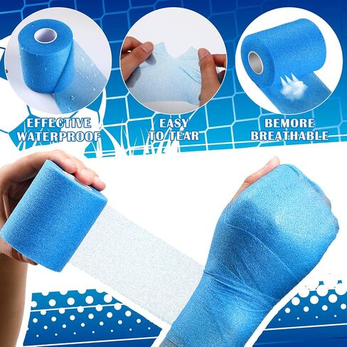 Sumind 6 Pcs Pre Wrap Athletic Tapes Sports Prewrap Tapes 30 Yards for Hair Soccer Ankles Wrists Hands and Knees Sports Foam Tapes in Saudi Arabia