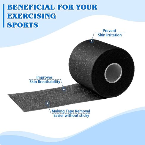 Sumind 6 Pcs Pre Wrap Athletic Tapes Sports Prewrap Tapes 30 Yards for Hair Soccer Ankles Wrists Hands and Knees Sports Foam Tapes in Saudi Arabia