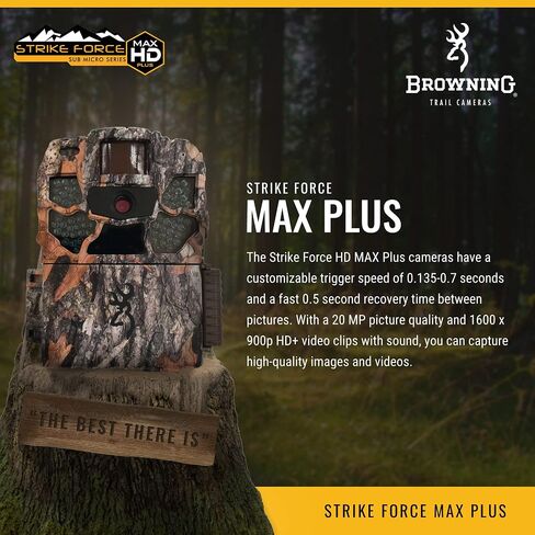 Browning Trail Cameras Strike Force HD Max Plus 20MP Camera with 32 GB SD Card and SD Card Reader in Saudi Arabia