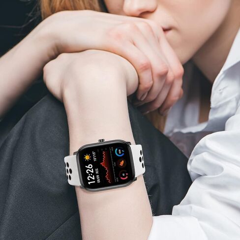 Amzpas أربطة سيليكون لـ Amazfit Bip 3 Pro/Bip 3/Bip U Pro/Bip U/GTR 42 مم، 3 عبوات 20 مم سوار معصم ناعم ثنائي اللون سريع الإصدار in Saudi Arabia
