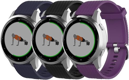10 عبوات من الأربطة المتوافقة مع Garmin Vivoactive 4S، أشرطة معصم رياضية من السيليكون قابلة للغسل لـ vivoactive 4S in Kuwait