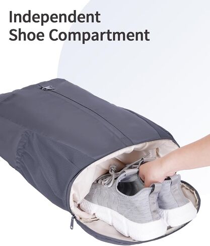 sportsnew Drawstring Backpack Sports Gym Bag with Shoes Compartment, String Backpack Cinch for Women Men, Water-Resistant Drawstring Bag for Workout Travel, Lightweight, Black, Patent Pending in Kuwait