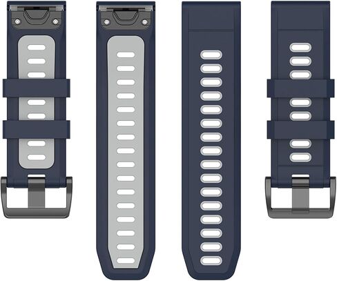 Compatible with Garmin Fenix 6X Sapphire Bands for Women Men, 26mm Quickfit Silicone Replacement Bands Straps Accessory Wrist Bands Fit for Garmin Fenix 5X Plus, Fenix 6X Pro, Fenix 3 in Saudi Arabia