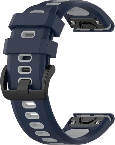 Compatible with Garmin Fenix 6X Sapphire Bands for Women Men, 26mm Quickfit Silicone Replacement Bands Straps Accessory Wrist Bands Fit for Garmin Fenix 5X Plus, Fenix 6X Pro, Fenix 3 in Saudi Arabia
