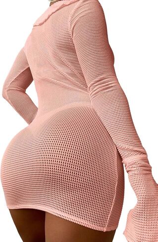 Lilosy Sexy Long Sleeve Mesh Swimsuit 3 Pieces Cover Up Bikini Set in Saudi Arabia