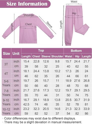 Resinta 3 Sets Girls Waffle Thermal Underwear Set Winter Waffle Cotton Thermal Top and Bottom Long Johns Warm Base Layer in Kuwait