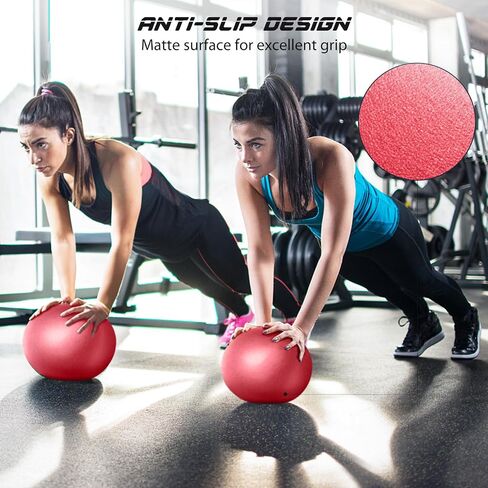 Cikyner Soft Pilates Ball, Small Exercise Ball 23-25cm Mini Gym Ball with Inflatable Straw, Suitable for Pilates, Yoga, Full body Training, Physical Therapy and Balance improving at Home, Gym & Office in Saudi Arabia