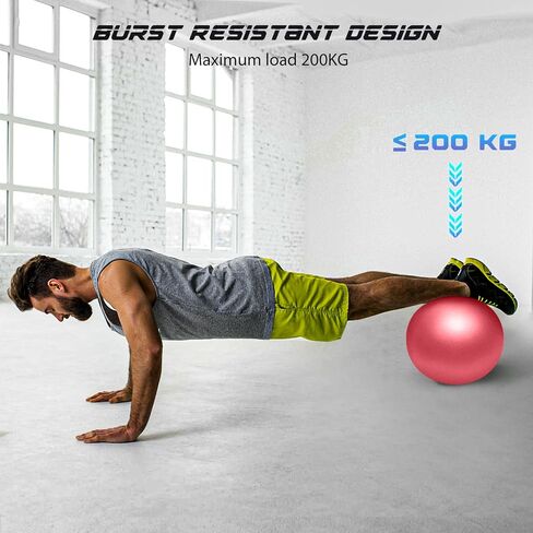 Cikyner Soft Pilates Ball, Small Exercise Ball 23-25cm Mini Gym Ball with Inflatable Straw, Suitable for Pilates, Yoga, Full body Training, Physical Therapy and Balance improving at Home, Gym & Office in Saudi Arabia
