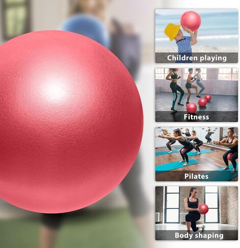 Cikyner Soft Pilates Ball, Small Exercise Ball 23-25cm Mini Gym Ball with Inflatable Straw, Suitable for Pilates, Yoga, Full body Training, Physical Therapy and Balance improving at Home, Gym & Office in Saudi Arabia