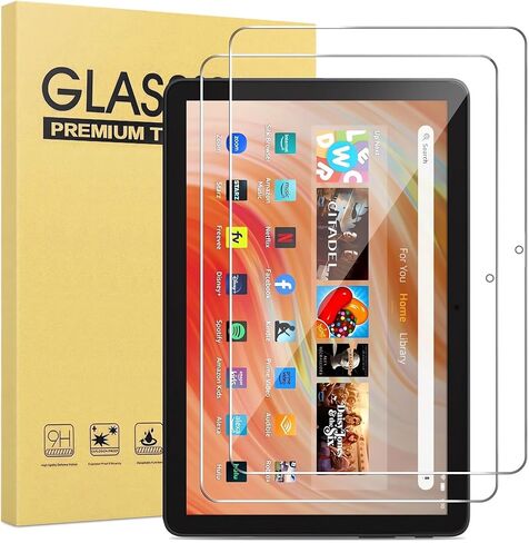[ 2 Pack] Tempered Glass Screen Protector for Kindle Fire Tablet Shockproof HD Plus Protector [not fit Fire hd 8 Fire hd 10 Fire max 11 ](Clear, 7 Inch Fire 7 2022) in Saudi Arabia
