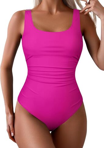 Firpearl Underwire Swimsuits for Women Ruched Tummy Control One Piece Bathing Suits Push Up Modest Swimwear in Kuwait